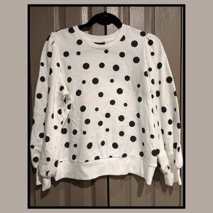 Who What Wear Women's Polka Dot Sweater/Sweatshirt